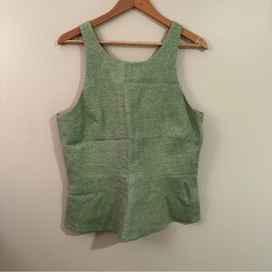 Banana Republic Textured Green Sleeveless Blouse